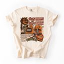 Large Ivory Cream Retro Trick Or Treat Creep Halloween Spooky Vintage Inspired Classic Nostalgia Comfort Colors Tee