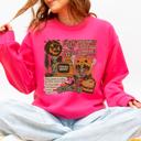 Medium Crunhberry Bright Pink Retro Trick Or Treat Creep Halloween Spooky Vintage Nostalgia Throwback Sweatshirt