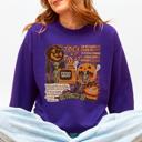 XXXL Purple Retro Trick Or Treat Creep Halloween Spooky Vintage Nostalgia Throwback Sweatshirt
