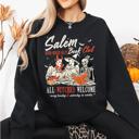 Small Black Salem Book Club All Witches Welcome Bookish Booktok Classic Vintage Halloween Reading Books Sweatshirt