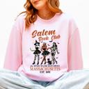 Small Light Pink Salem Book Club Est. 1692 Retro Classic Vintage Halloween Reading Books Sweatshirt