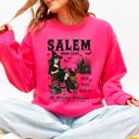 Small Crunhberry Bright Pink Salem Book Club Rocking Chair Retro Classic Vintage Halloween Reading Books Sweatshirt