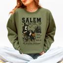 Small Military Green Salem Book Club Rocking Chair Retro Classic Vintage Halloween Reading Books Sweatshirt