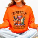 XL Orange Salem Witch Cocktail Club Halloween Party Edition Retro Inspired Graphic Sweatshirt
