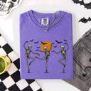 XXXL Violet Purple Skeleton Dancers Halloween Night Parade Of Spooky Silhouettes Comfort Colors Tee