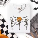 XXL White Skeleton Dancers Halloween Night Parade Of Spooky Silhouettes Comfort Colors Tee