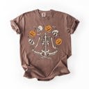  Skeleton Juggling Halloween Jack O Lantern Artwork Featuring Retro Vibes Comfort Colors Tee