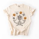 XXXL Ivory Cream Skeleton Juggling Halloween Jack O Lantern Artwork Featuring Retro Vibes Comfort Colors Tee