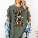  Sorry I'm Booked Skeleton Halloween Library Reading Edition Exclusive Comfort Colors Tee