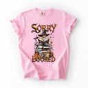 XXL Blossom Light Pink Sorry I'm Booked Skeleton Halloween Library Reading Edition Exclusive Comfort Colors Tee