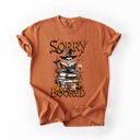 Medium Yam Sorry I'm Booked Skeleton Halloween Library Reading Edition Exclusive Comfort Colors Tee