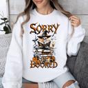  Sorry I'm Booked, Skeleton, Halloween, Library, Reading, Spooky Book Club Vibe Sweatshirt