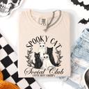 XL Ivory Cream Spooky Cat Social Club Halloween Ghosts Witch Limited Edition Comfort Colors Tee