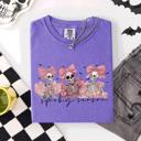  Spooky Season Skeletons Coquette Ribbon Bows Halloween Graphic Comfort Colors Tee