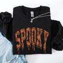 XXL Black Spooky Faux Lace Halloween Coquette Embellished Vintage Gothic Ornament Sweatshirt