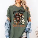 XXL Moss Dark Green Support Your Local Trick or Treaters Halloween Costume Night Edition Comfort Colors Tee