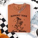 XXL Yam Support Your Local Witches Frog Halloween Witch Spooky Season Graphic Design Edition Comfort Colors Tee