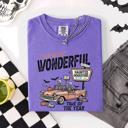 XXXL Violet Purple The Most Wonderful Time Of The Year Reading Skeleton Halloween Haunted Library Comfort Colors Tee