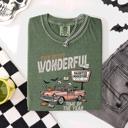 Large Moss Dark Green The Most Wonderful Time Of The Year Reading Skeleton Halloween Haunted Library Comfort Colors Tee