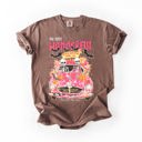 Medium Espresso The Most Wonderful Time Of The Year Reading Skeletons Halloween Comfort Colors Tee
