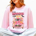 Large Light Pink The Most Wonderful Time Of The Year Reading Skeletons Spooky Halloween Graphic Sweatshirt