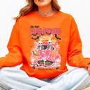 Medium Orange The Most Wonderful Time Of The Year Reading Skeletons Spooky Halloween Graphic Sweatshirt
