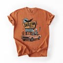  The Skeleton Motel Reading Skeletons Spooky Halloween Graphic Comfort Colors Tee