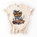 XXL Ivory Cream The Skeleton Motel Reading Skeletons Spooky Halloween Graphic Comfort Colors Tee