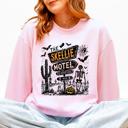 XL Light Pink The Skellie Motel Skeleton Halloween Night Haunting Edition With Spooky Vibes And Retro Motel Aesthetic Sweatshirt