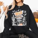 XL Black The Skellie Motel Skeleton Halloween Night Haunting Edition With Spooky Vibes And Retro Motel Aesthetic Sweatshirt