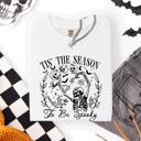 XXXL White Tis The Season To Be Spooky Retro Classic Halloween Skeleton Edition Comfort Colors Tee