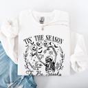 XXXL White Tis The Season To Be Spooky Skeleton Halloween Retro Classic Ghoulish Festive Night Edition Sweatshirt