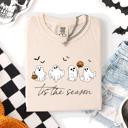 XXXL Ivory Cream Tis The Season, Cute Ghosts Halloween Comfort Colors Tee