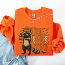  Trick Or Treat Raccoon Halloween Spooky Cozy Premium Graphic Edition Soft Warm Everyday Sweatshirt