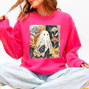  Vintage Ghost Halloween Botanical Floral Autumn Fall Cozy Night Spirit Sweatshirt