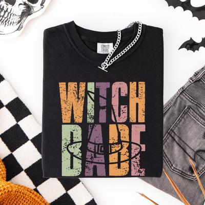 Witch Babe Halloween Mood Vibes Spooky Season Vintage Cozy Nightfall Edition Comfort Colors Tee