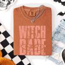 Medium Yam Witch Babe Halloween Mood Vibes Spooky Season Vintage Cozy Nightfall Edition Comfort Colors Tee