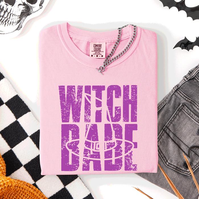 Witch Babe Halloween Mood Vibes Spooky Season Vintage Cozy Nightfall Edition Comfort Colors Tee