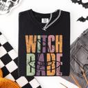 XL Black Witch Babe Halloween Mood Vibes Spooky Season Vintage Cozy Nightfall Edition Comfort Colors Tee