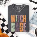 XXL Pepper Dark Gray Witch Babe Halloween Mood Vibes Spooky Season Vintage Cozy Nightfall Edition Comfort Colors Tee