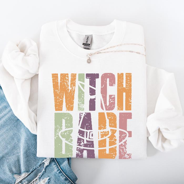 Witch Babe Halloween Mood Vibes Cozy Nightfall Mystic Spirit Edition Extra Sweatshirt