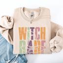 Small Sand Witch Babe Halloween Mood Vibes Cozy Nightfall Mystic Spirit Edition Extra Sweatshirt