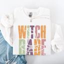Small White Witch Babe Halloween Mood Vibes Cozy Nightfall Mystic Spirit Edition Extra Sweatshirt