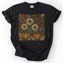  Autumn Wildflowers Minimalist Floral Fall Pumpkin Garden Bloom Comfort Colors Tee
