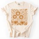  Autumn Wildflowers Minimalist Floral Fall Pumpkin Garden Bloom Comfort Colors Tee