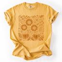  Autumn Wildflowers Minimalist Floral Fall Pumpkin Garden Bloom Comfort Colors Tee