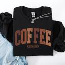 Medium Black Checkered Pumpkin Minimalist Autumn Coffee Weather Cozy Fall Vibe Inspired Harvest Season Design Sweatshirt