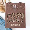  Cozy Season Leopard Print Halloween Autumn Fall Vintage Inspired Cozy Warm Comfort Colors Tee