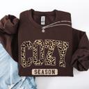  Cozy Season Leopard Print Autumn Florals Sunflowers Pumpkins Halloween Inspired Sweatshirt