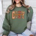  Cozy Season Patterns Fall Vibes Retro Varsity Pumpkin Floral Sunflower Halloween Autumn Sweatshirt